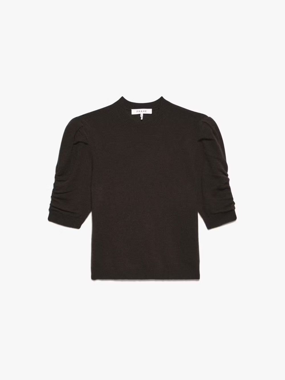 Ruched Sleeve Cashmere Sweater -- Espresso sold by Frame Denim