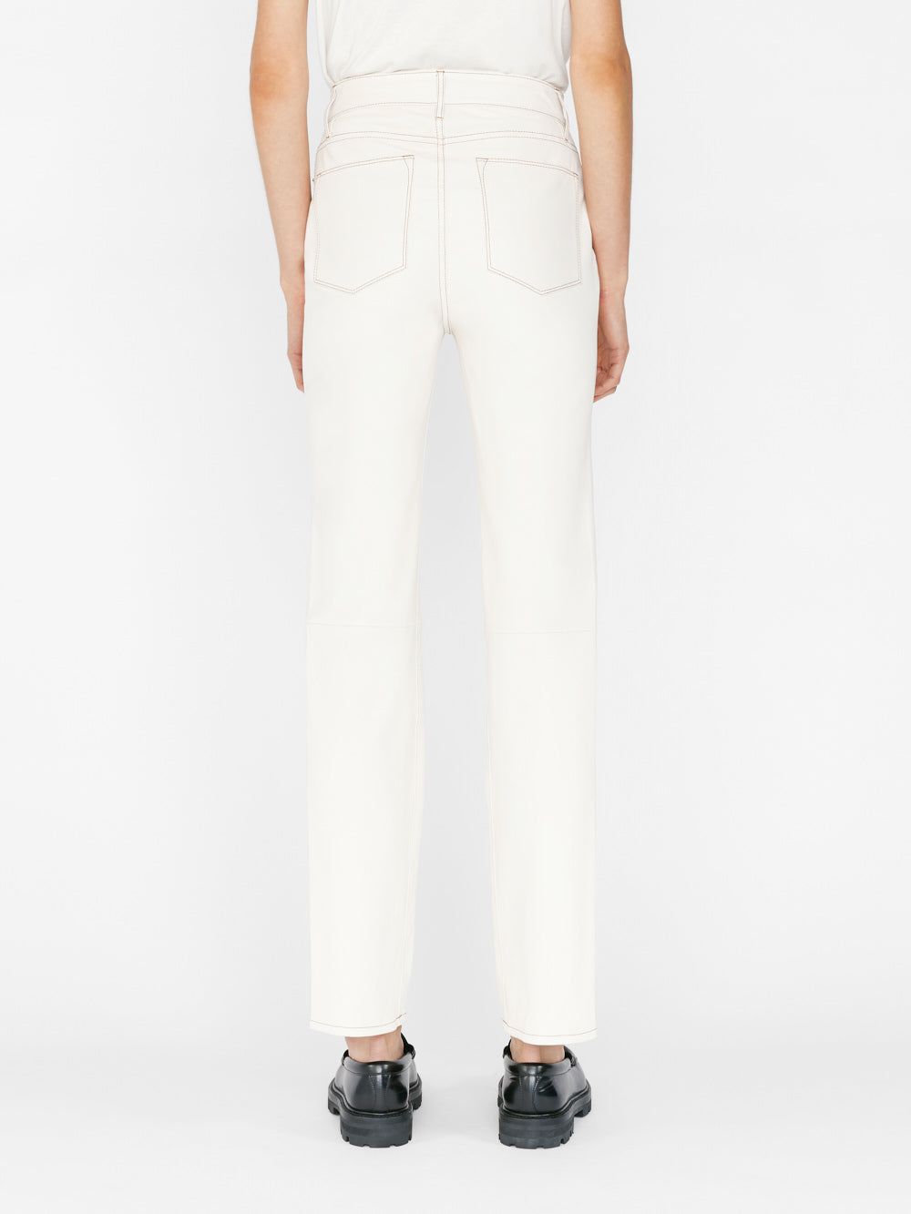 Leather Le Super High Straight -- Bone sold by Frame Denim product image thumbnail 6