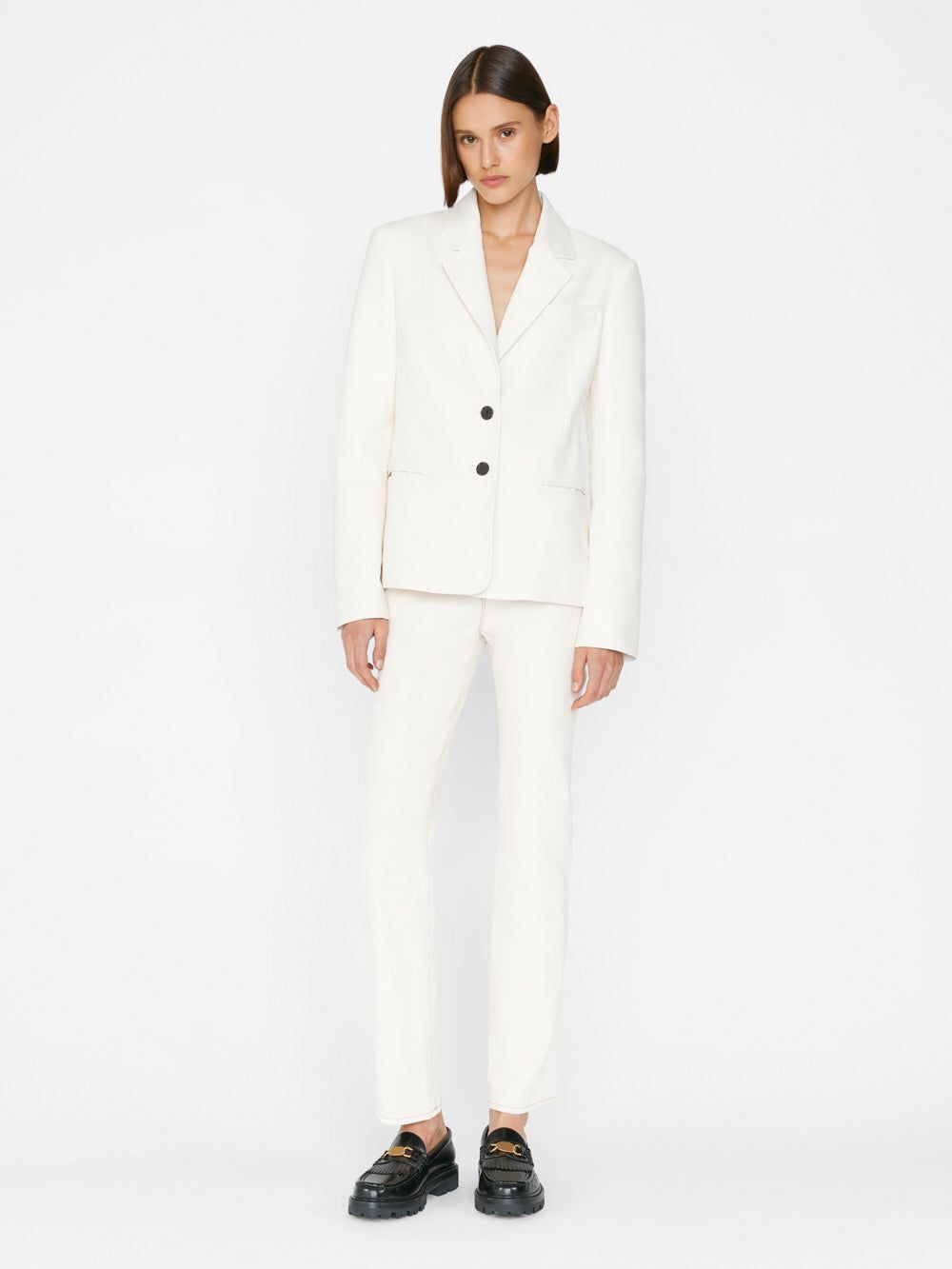 Leather Le Super High Straight -- Bone sold by Frame Denim product image thumbnail 2