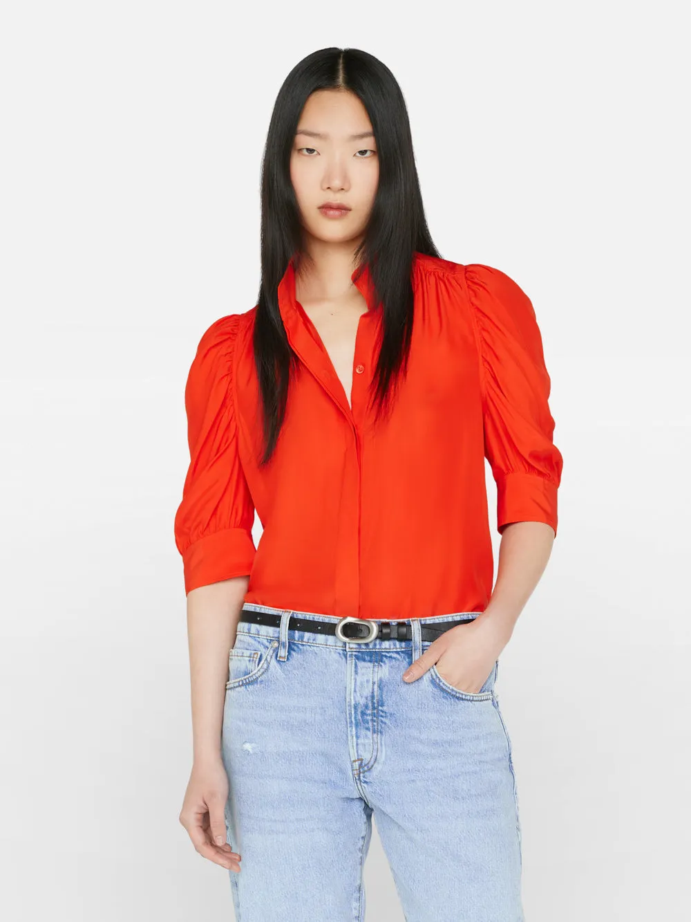 Gillian Top -- Red Orange sold by Frame Denim product image thumbnail 2