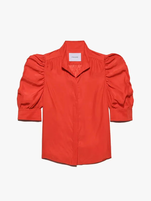 Gillian Top -- Red Orange sold by Frame Denim