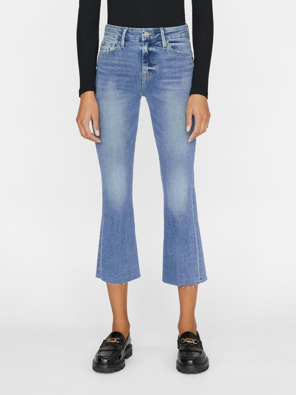 Le Crop Mini Boot Raw Edge -- Cairo sold by Frame Denim