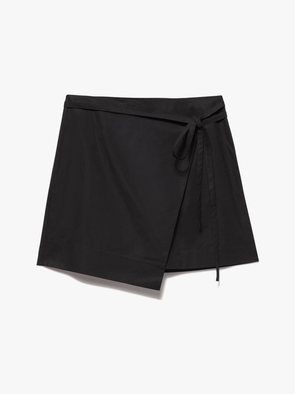 Wrap Mini Skirt -- Noir sold by Frame Denim