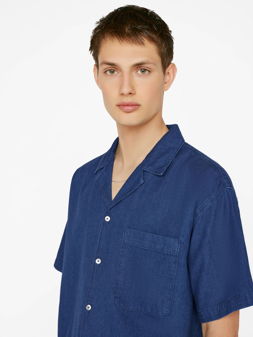 Chambray Camp Collar Shirt -- Maritime sold by Frame Denim product image thumbnail 8