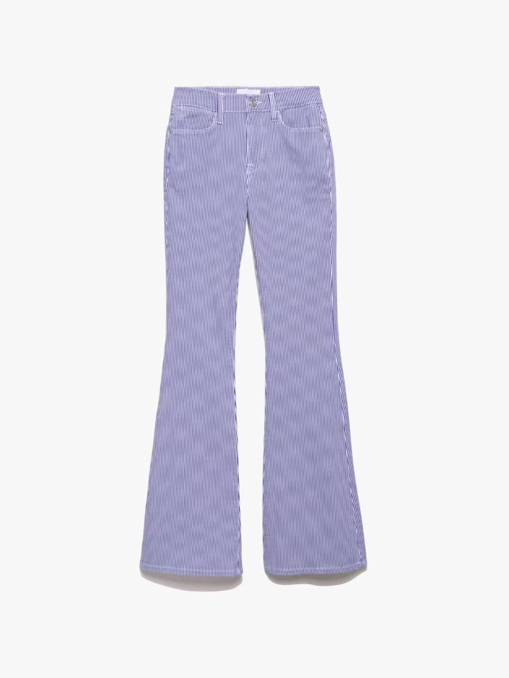 Le High Flare -- Blue Stripe sold by Frame Denim