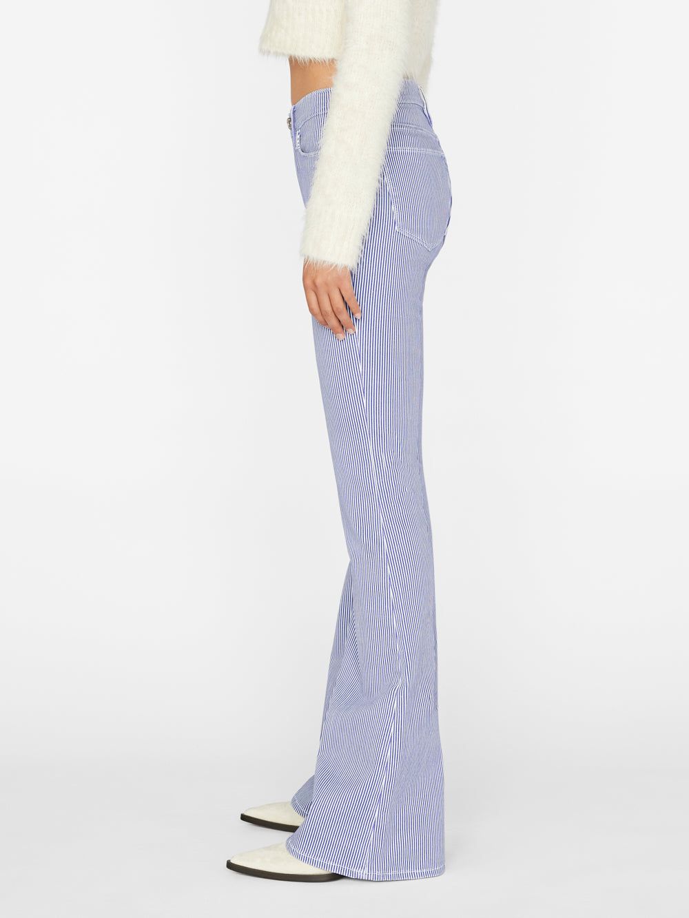 Le High Flare -- Blue Stripe sold by Frame Denim product image thumbnail 7