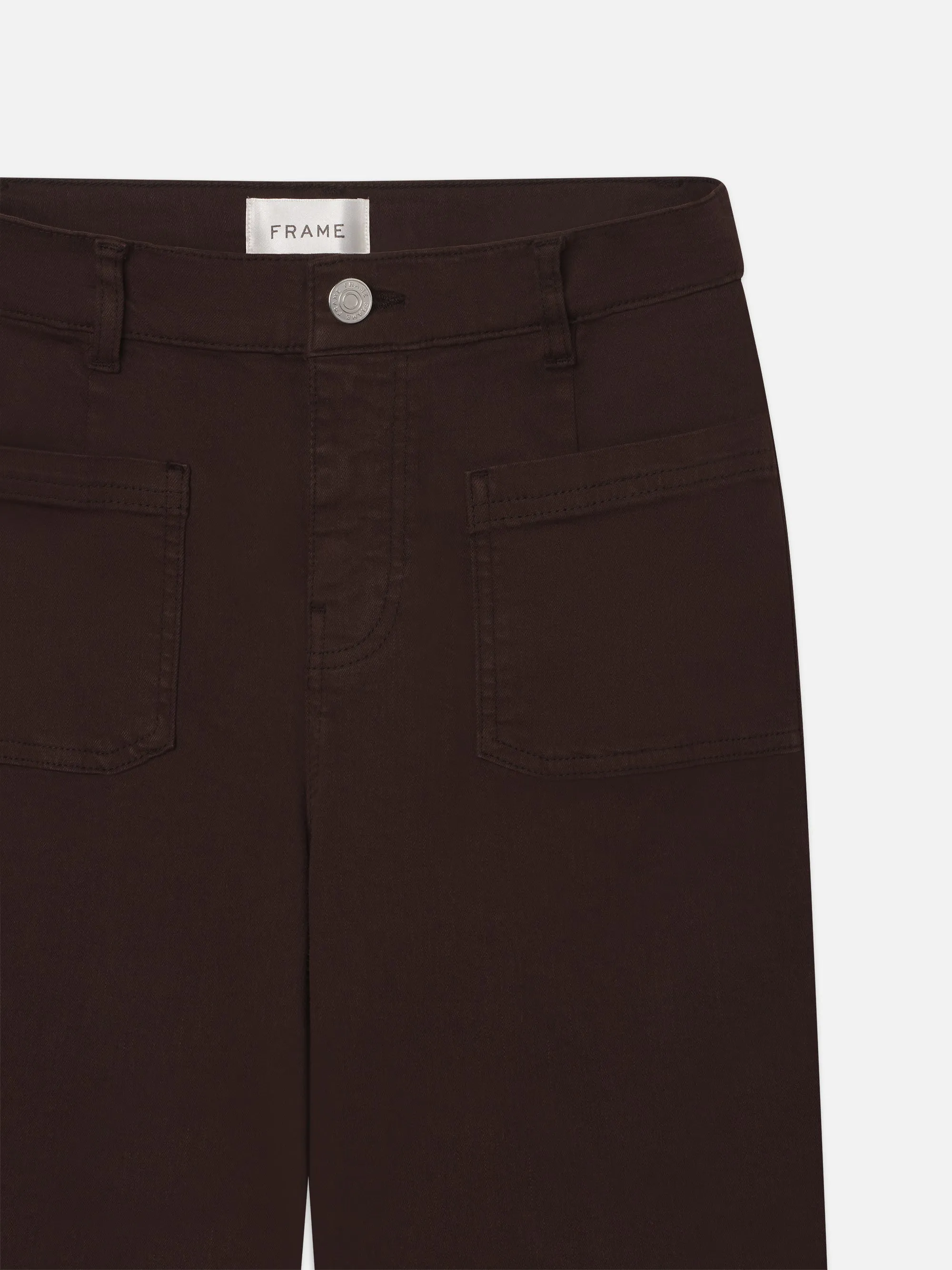 Le Slim Palazzo Bardot Pocket -- Espresso sold by Frame Denim product image thumbnail 3