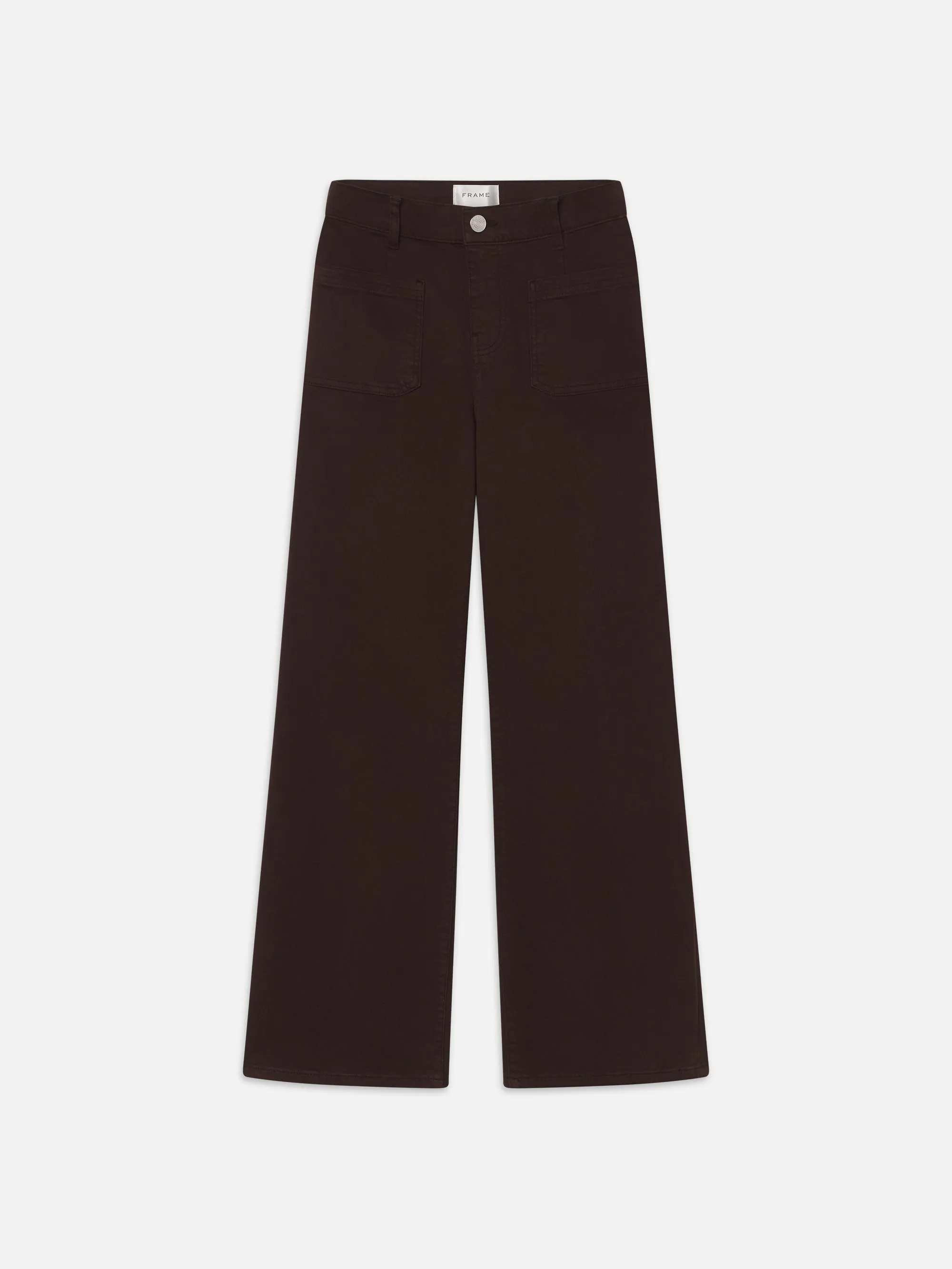 Le Slim Palazzo Bardot Pocket -- Espresso sold by Frame Denim