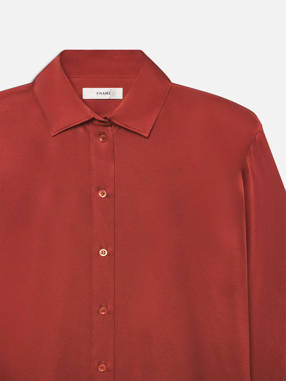 The Oversized Shirt -- Deep Rust sold by Frame Denim product image thumbnail 2