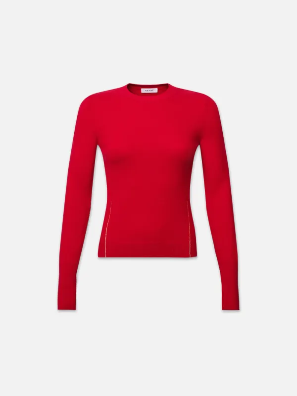 Lunar New Year Cashmere Crew -- Red sold by Frame Denim