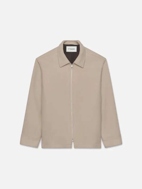 Textured Wool Jacket -- Warm Khaki sold by Frame Denim