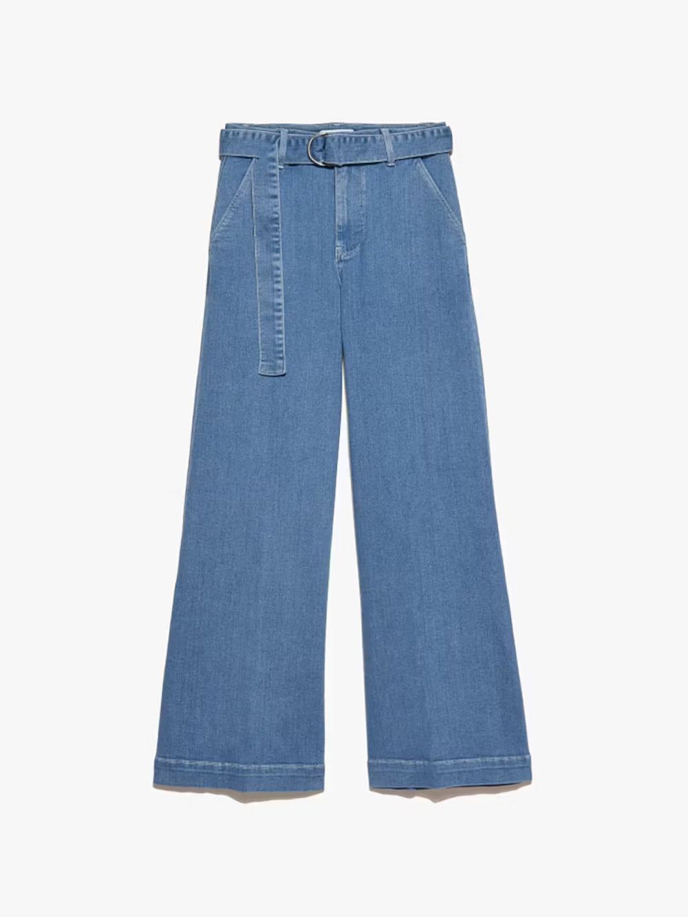 Le Palazzo Belted Crop -- Danbury Clean sold by Frame Denim