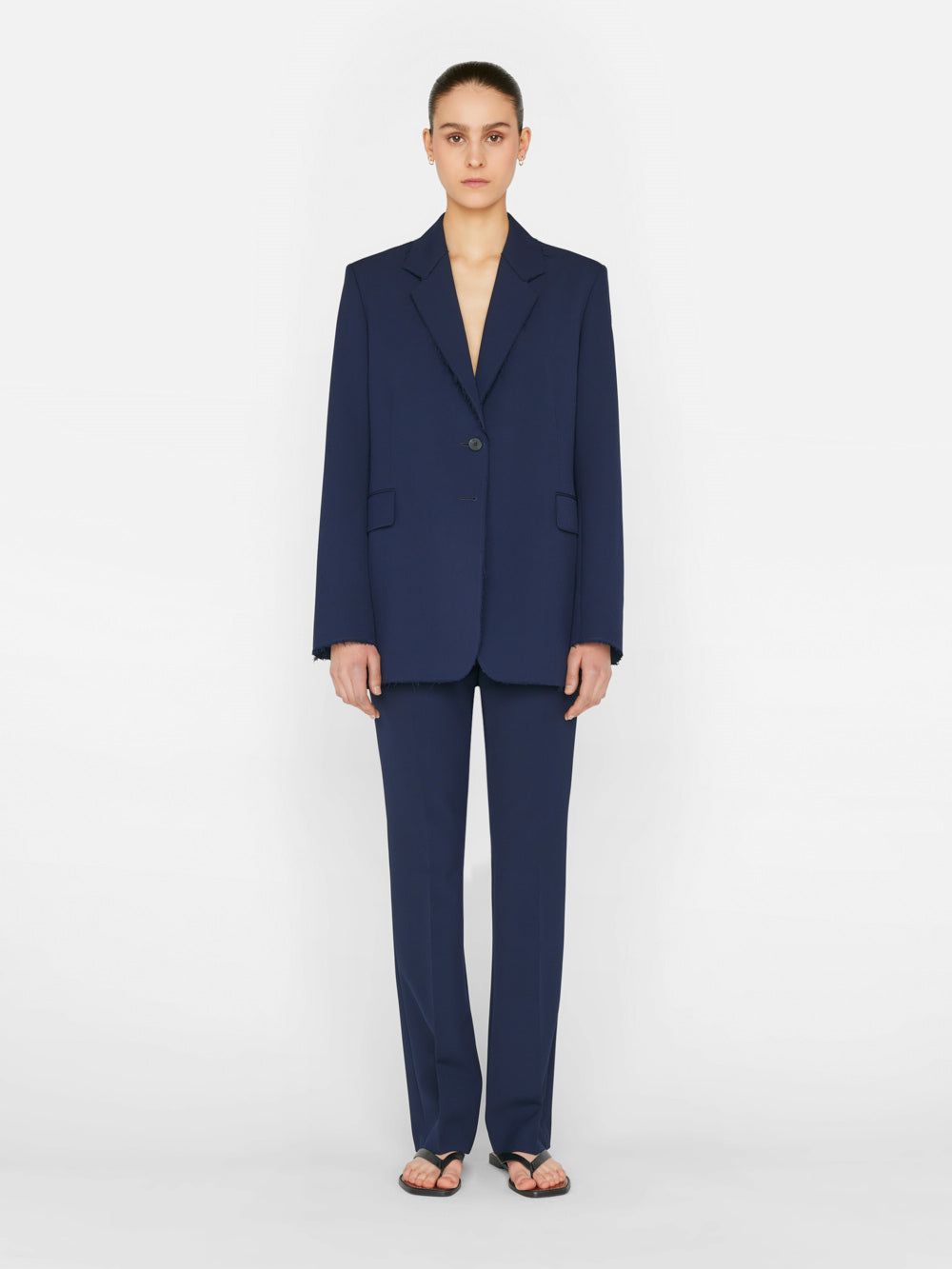 Le Mini Boot Trouser -- Navy sold by Frame Denim product image thumbnail 3