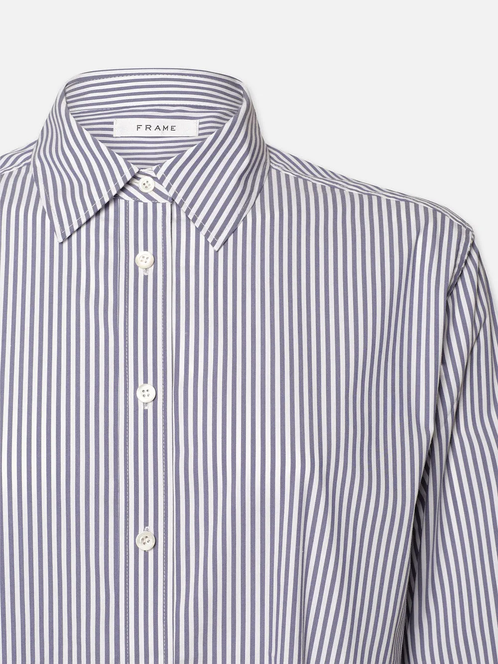 The Borrowed Shirt -- Dark Chambray Multi sold by Frame Denim product image thumbnail 3