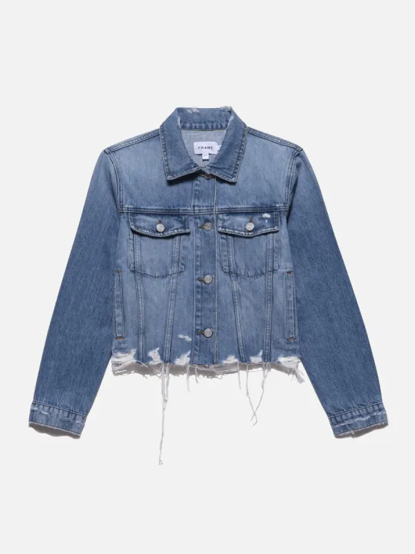 Le Vintage Jacket Raw Hem -- Rossum Rips sold by Frame Denim