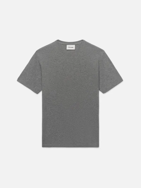 Duo Fold Tee -- Heather Grey sold by Frame Denim