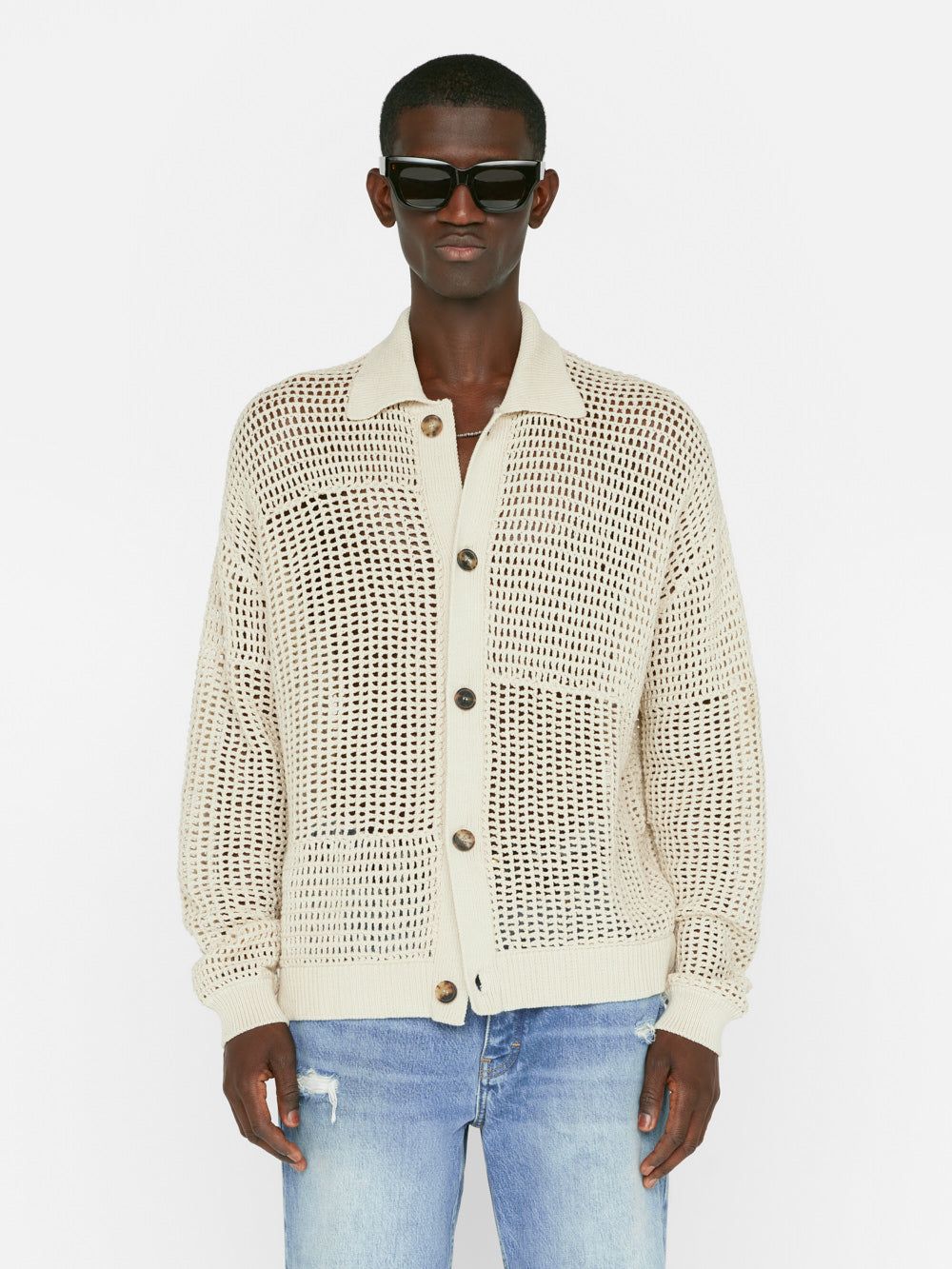 Tonal Crochet -- Ecru sold by Frame Denim product image thumbnail 3