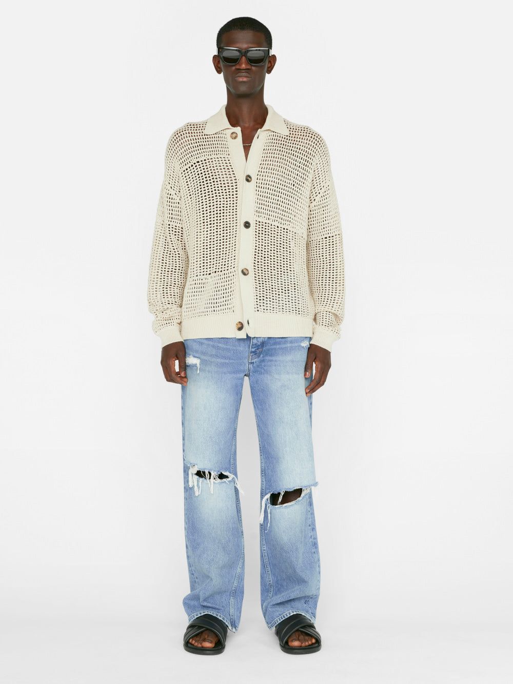 Tonal Crochet -- Ecru sold by Frame Denim product image thumbnail 2