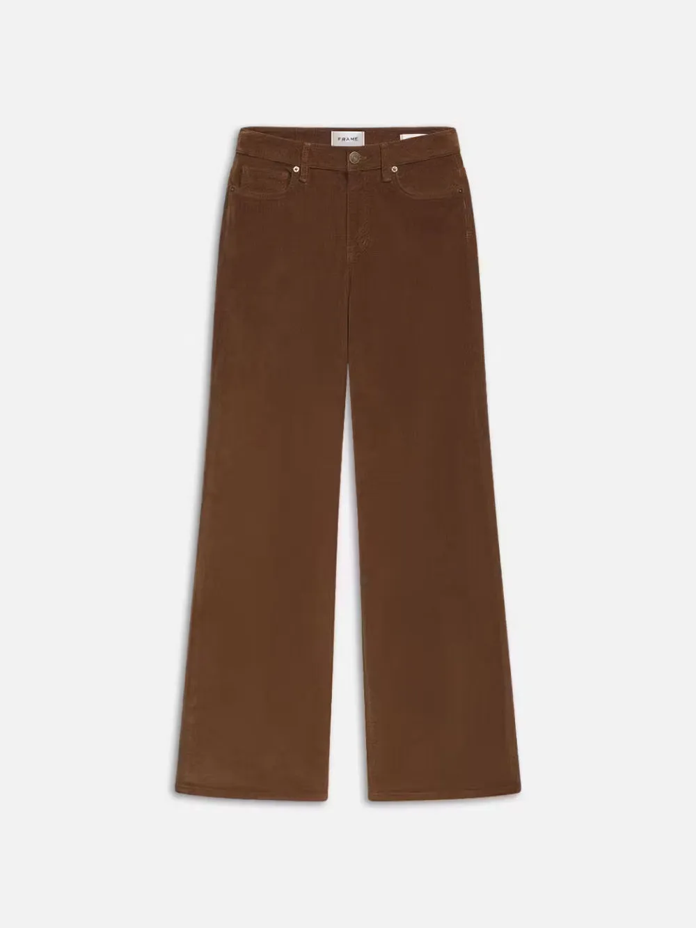 Le Slim Palazzo Corduroy -- Toast sold by Frame Denim
