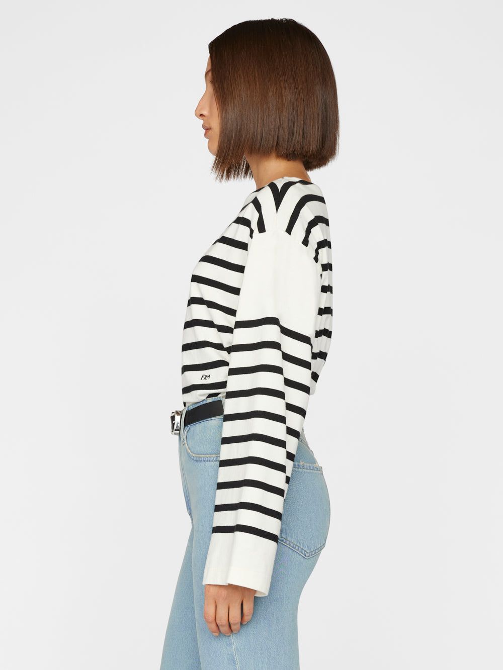 Slouchy Mariner Long Sleeve Tee -- Noir Multi sold by Frame Denim product image thumbnail 5
