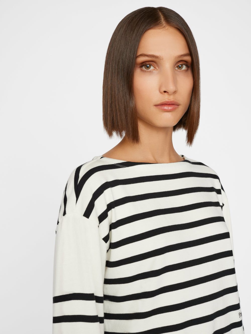 Slouchy Mariner Long Sleeve Tee -- Noir Multi sold by Frame Denim product image thumbnail 3