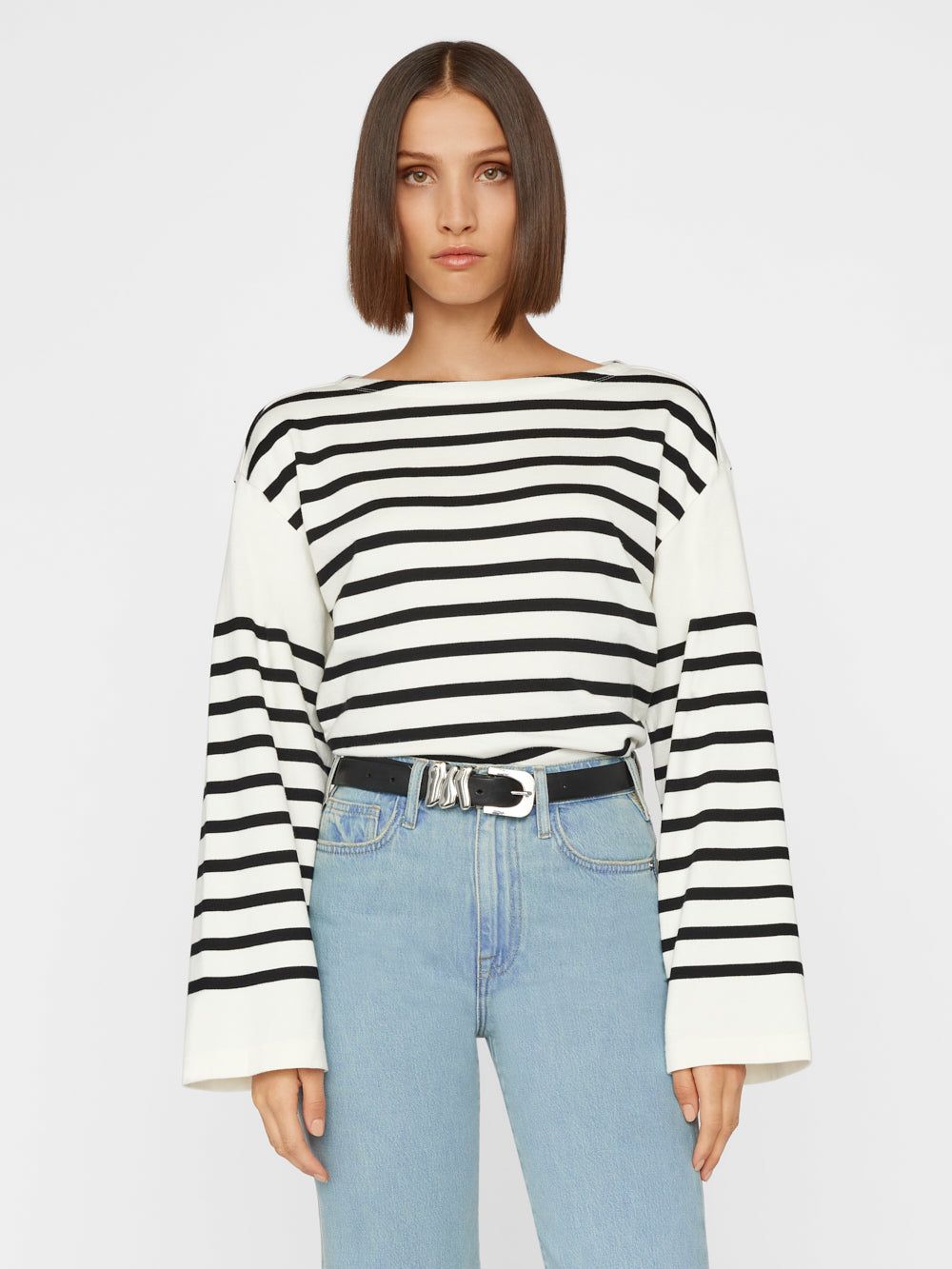 Slouchy Mariner Long Sleeve Tee -- Noir Multi sold by Frame Denim