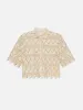 Lace Button Up Shirt -- Ecru sold by Frame Denim