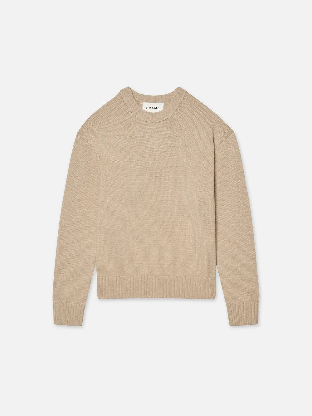 Cashmere Crewneck Sweater -- Sand Beige sold by Frame Denim