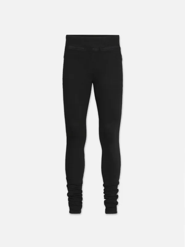 The Jetset Stacked Pencil -- Sheen Noir sold by Frame Denim