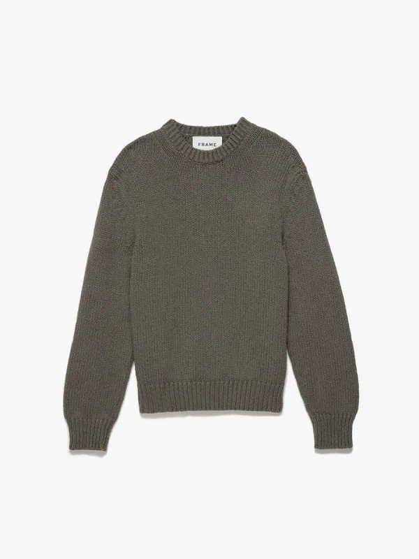 Chunky Cotton Sweater -- Taupe sold by Frame Denim