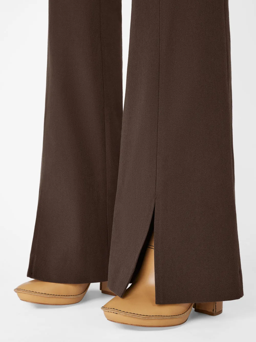 Le High Flare Split Trouser -- Espresso sold by Frame Denim product image thumbnail 4
