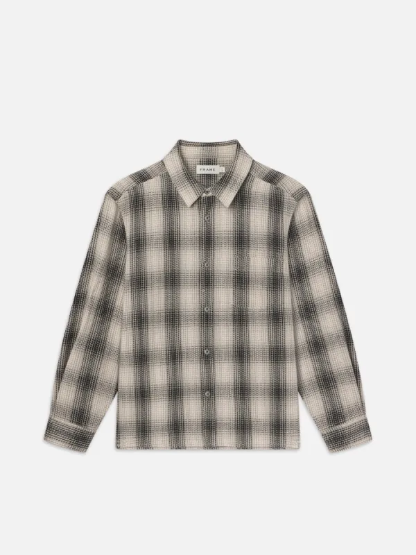 Baja Plaid Shirt -- Dark Navy sold by Frame Denim