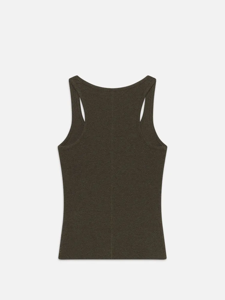 Rib Scoop Neck Tank -- Rich Military Heather sold by Frame Denim product image thumbnail 3