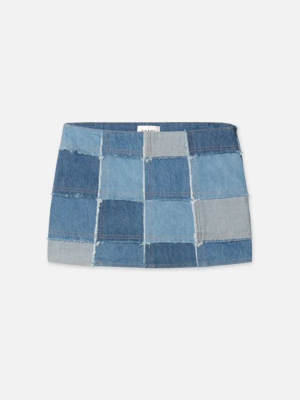 The 70's Patchwork Mini Skirt -- Road Trip sold by Frame Denim