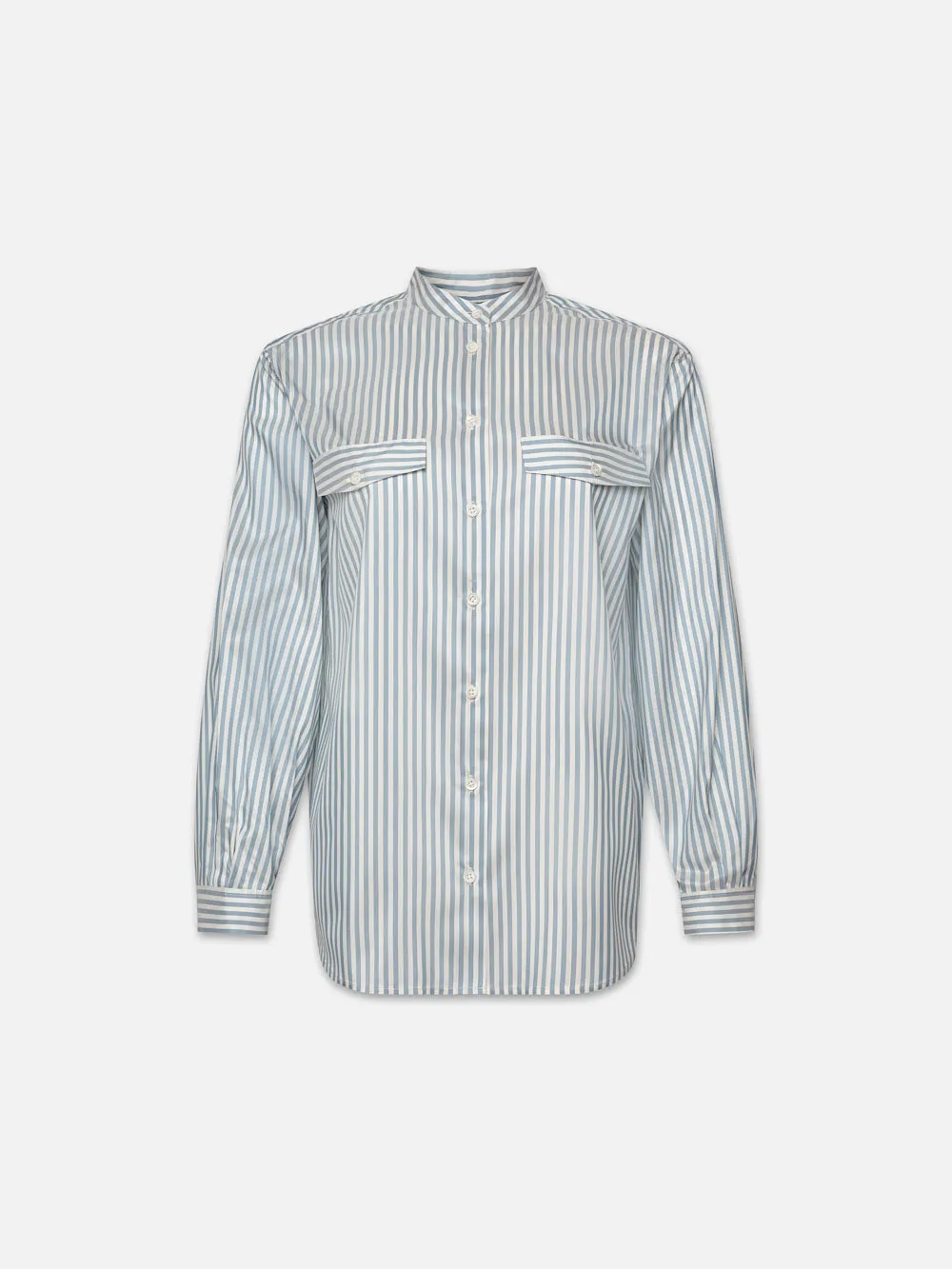 Femme Pocket Shirt -- Sky Blue Multi sold by Frame Denim