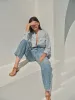 Femme Pocket Shirt -- Sky Blue Multi sold by Frame Denim