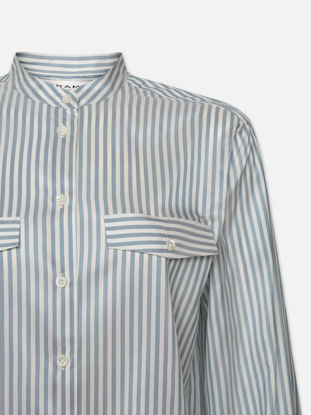 Femme Pocket Shirt -- Sky Blue Multi sold by Frame Denim product image thumbnail 4