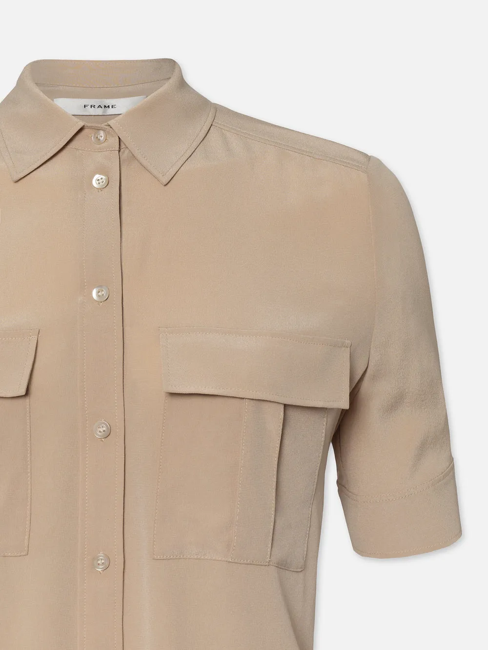 Patch Pocket Button Down -- Khaki Tan sold by Frame Denim product image thumbnail 3