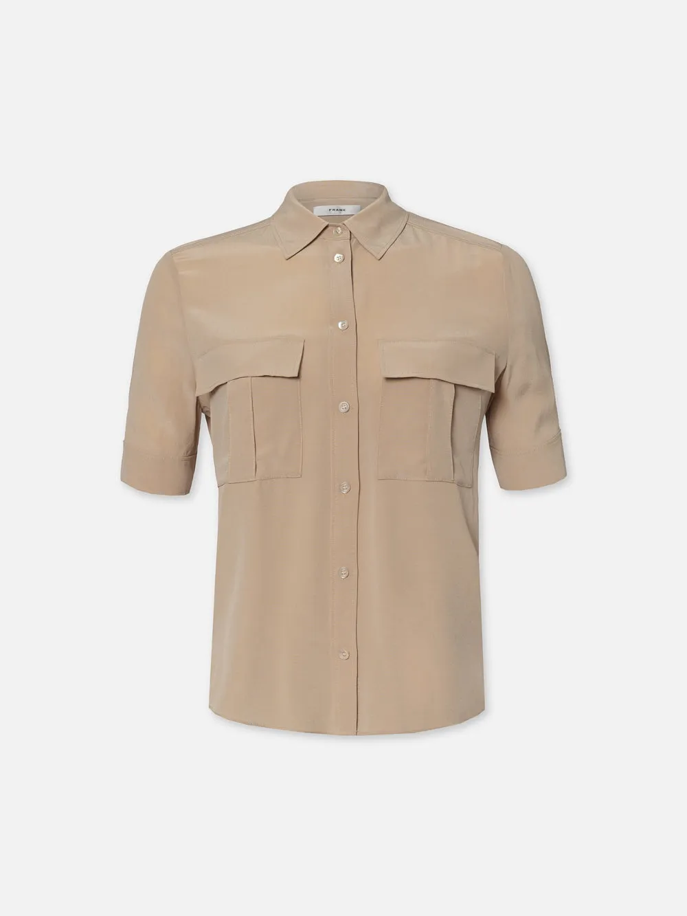 Patch Pocket Button Down -- Khaki Tan sold by Frame Denim