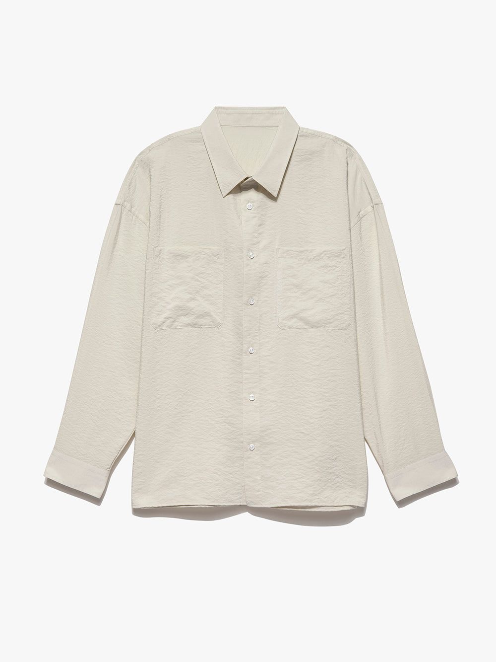 Relaxed Silk Blend Holiday Shirt -- Ecru sold by Frame Denim