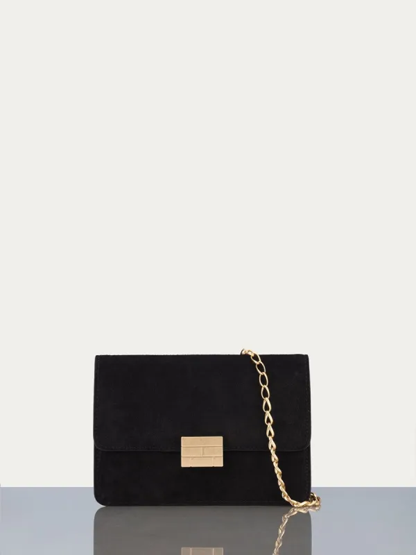 Le Signature Chain Mini -- Noir Suede sold by Frame Denim