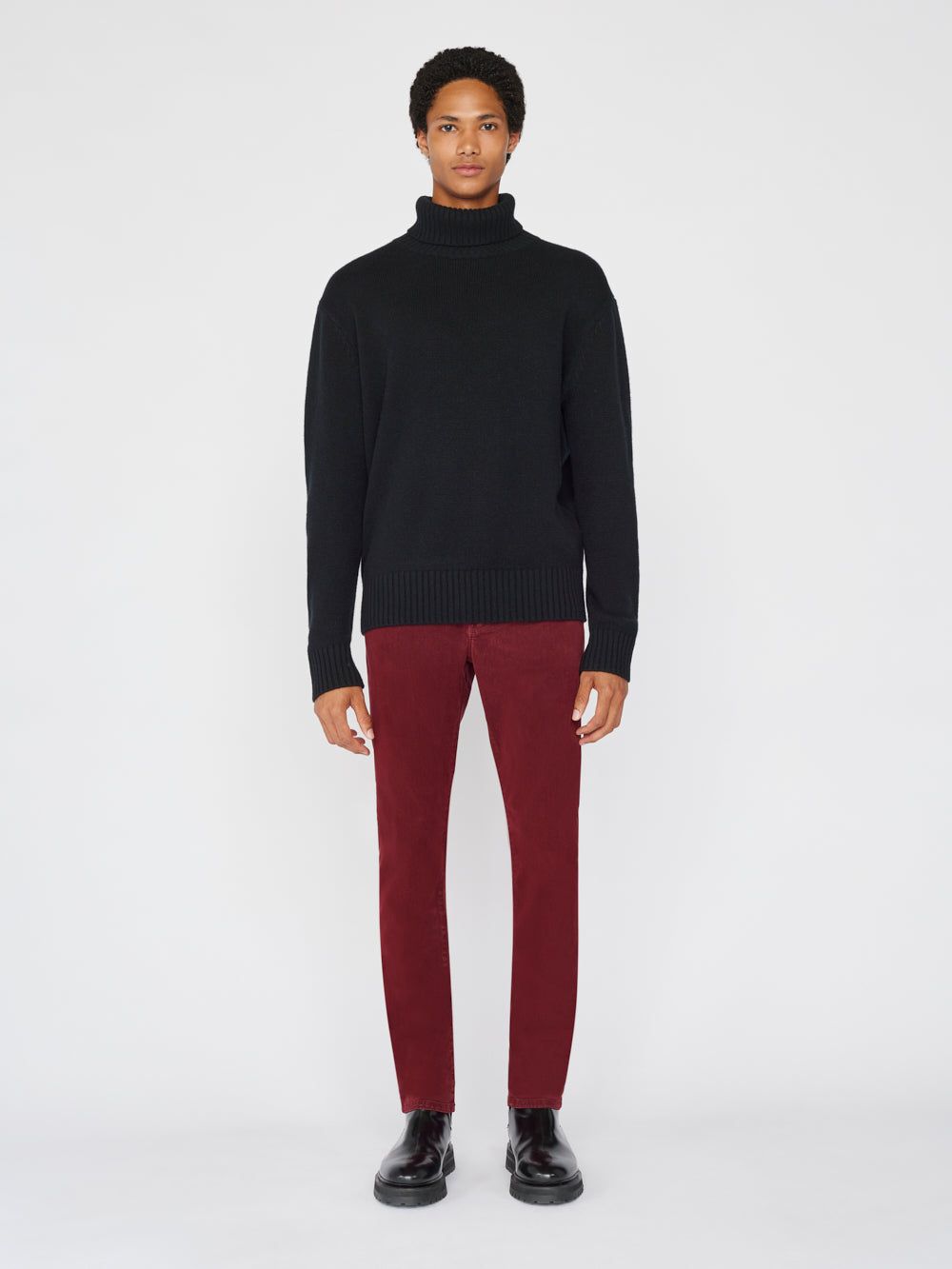 L'Homme Slim Brushed Twill -- Dark Burgundy sold by Frame Denim product image thumbnail 2