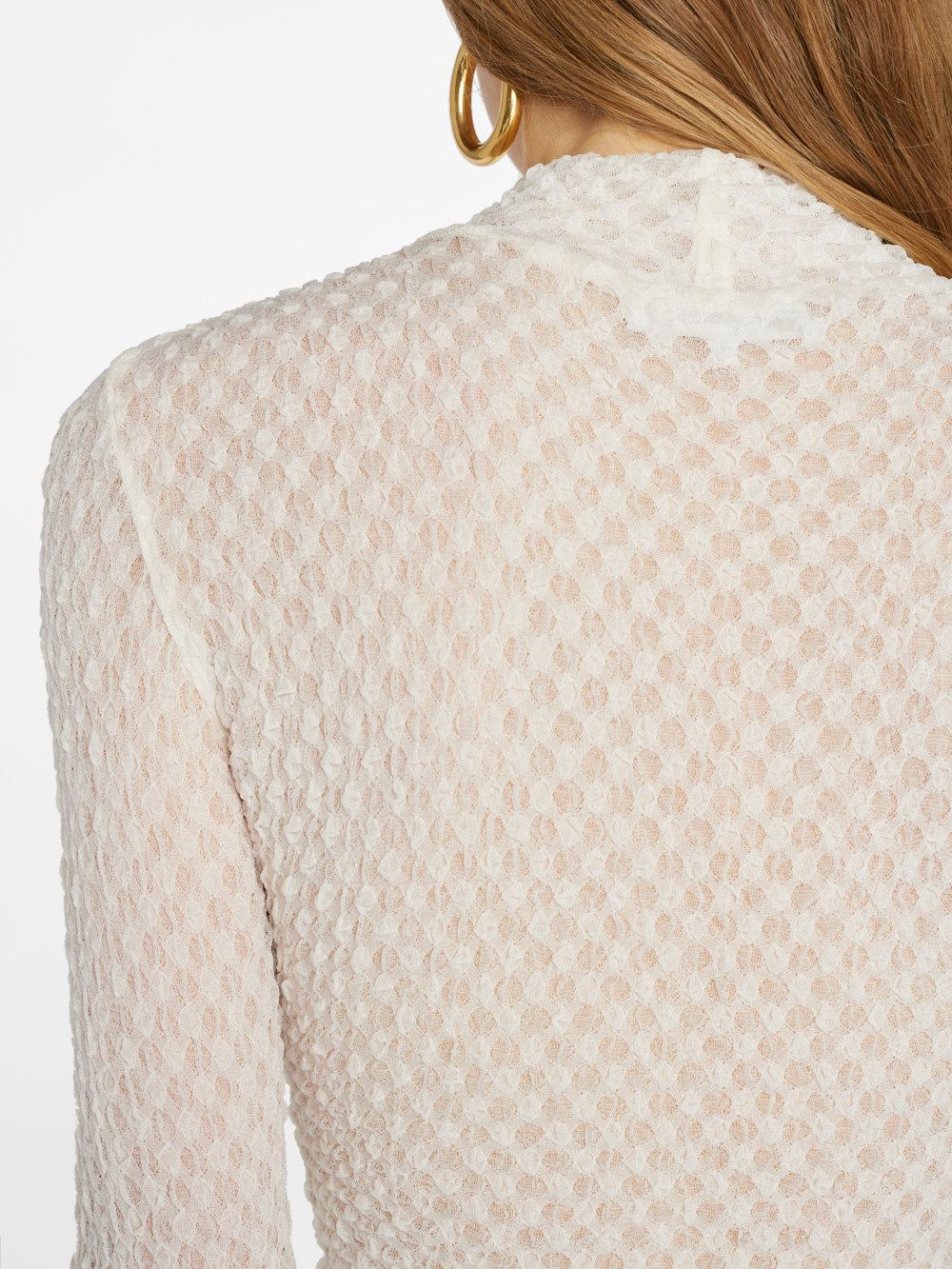 Mesh Lace Turtleneck -- Off White sold by Frame Denim product image thumbnail 5