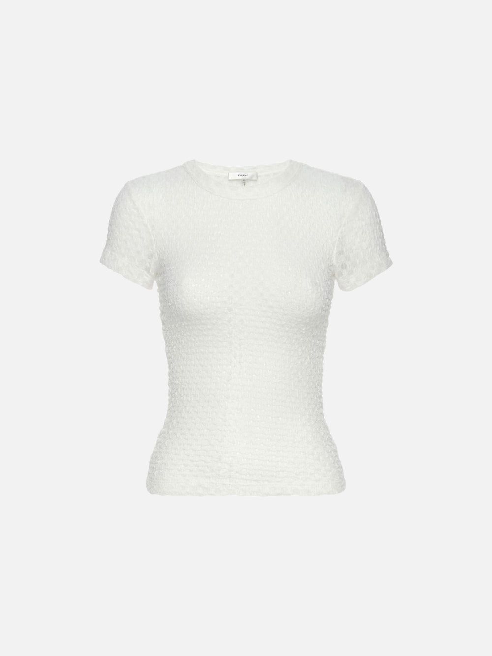 Mesh Lace Baby Tee -- Off White sold by Frame Denim