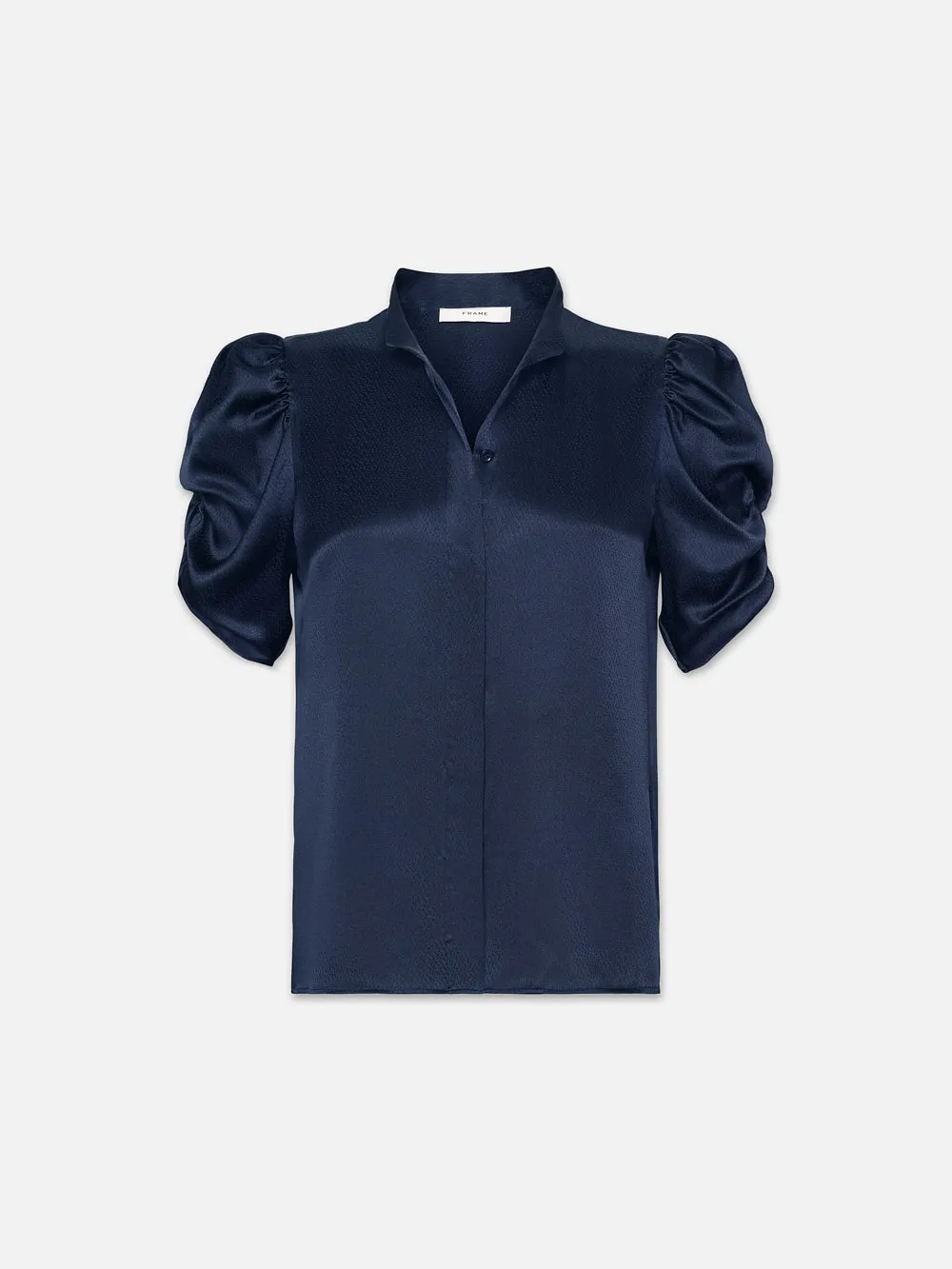 Puff Sleeve Blouse -- Navy sold by Frame Denim