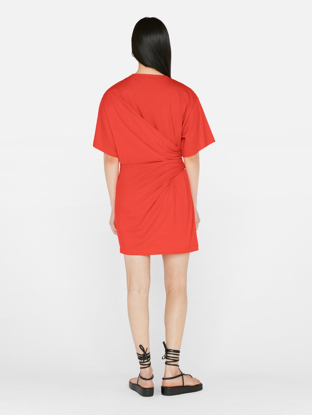Draped Knit Mini Dress -- Red Orange sold by Frame Denim product image thumbnail 5