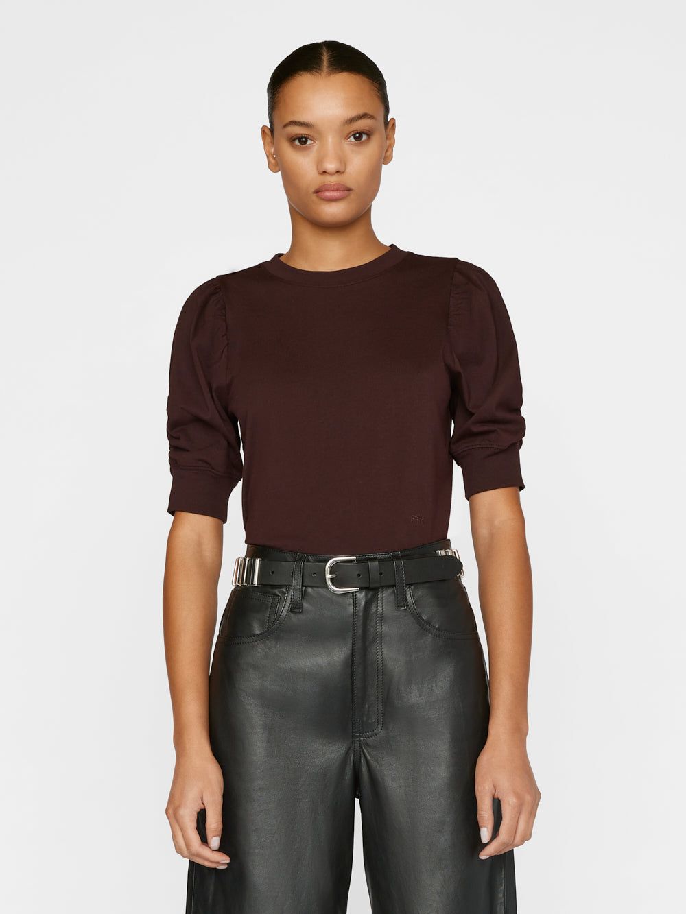 Frankie Tee -- Burgundy sold by Frame Denim