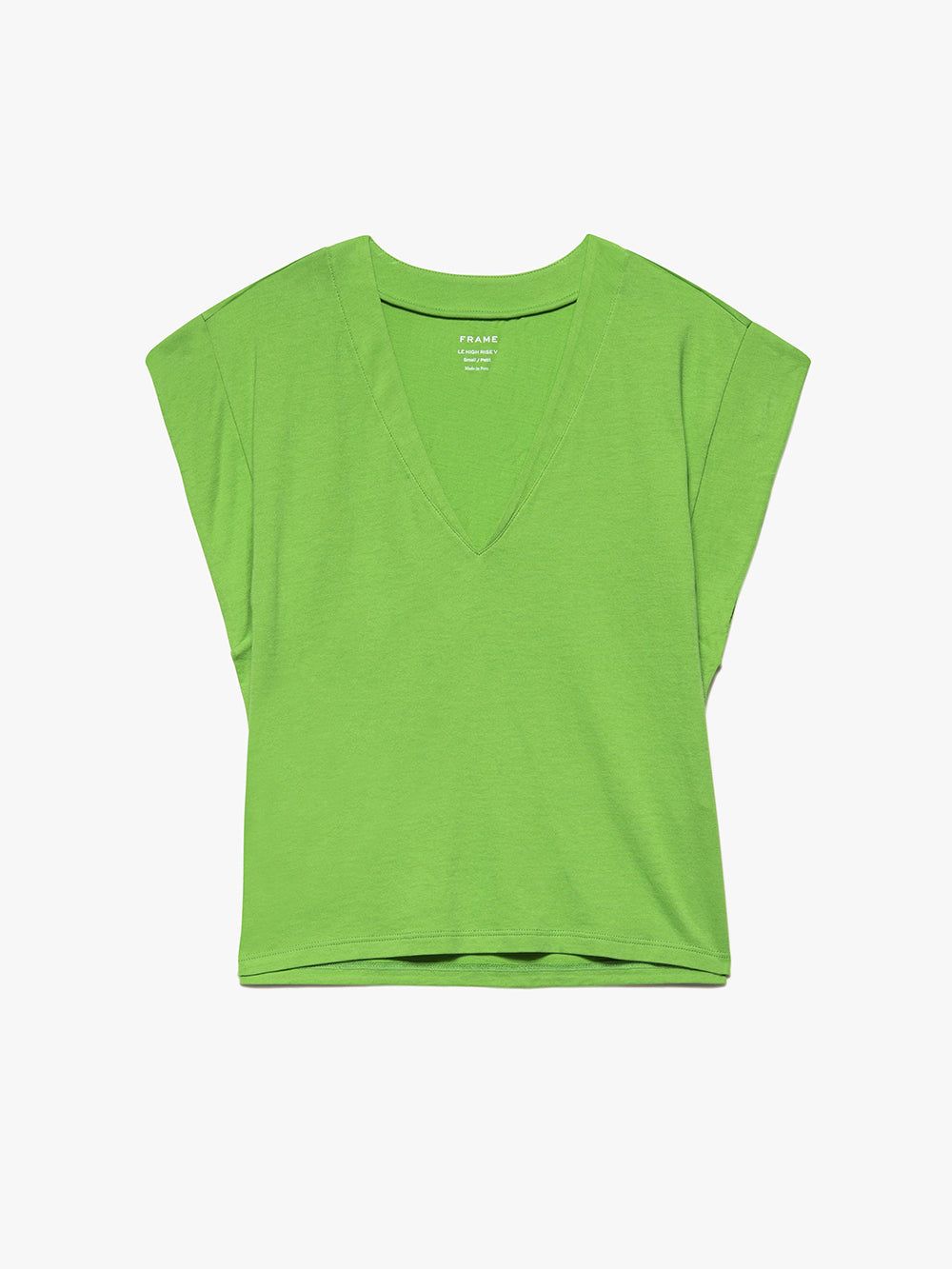 Le High Rise V -- Bright Peridot sold by Frame Denim