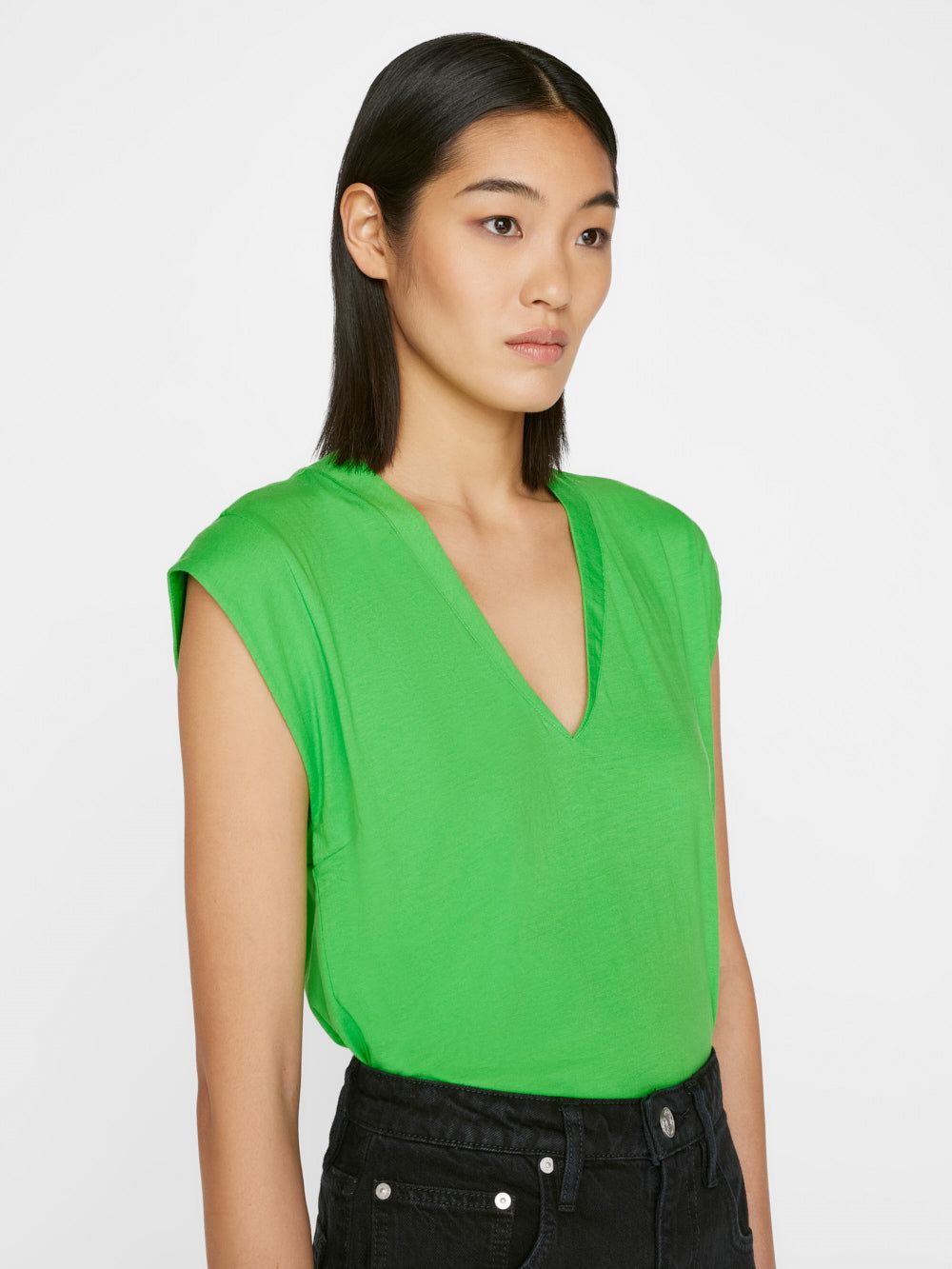 Le High Rise V -- Bright Peridot sold by Frame Denim product image thumbnail 4