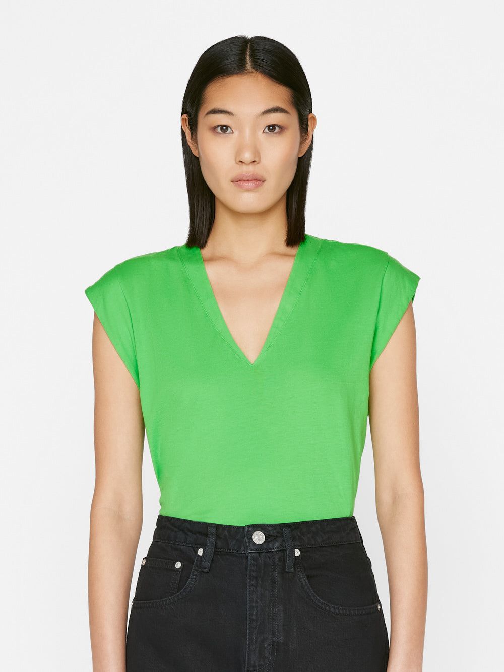 Le High Rise V -- Bright Peridot sold by Frame Denim product image thumbnail 2